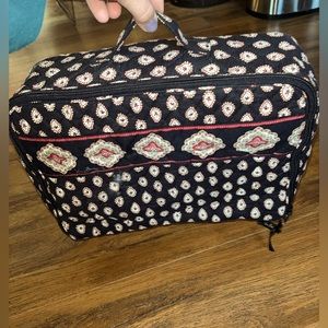 Vera Bradley black and white paisley makeup/travel bag